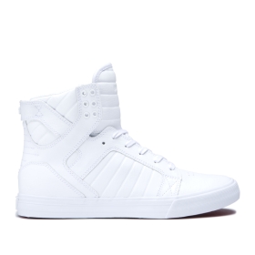 Supra SKYTOP Høye Sneakers Herre Hvite/Hvite | NO-74962